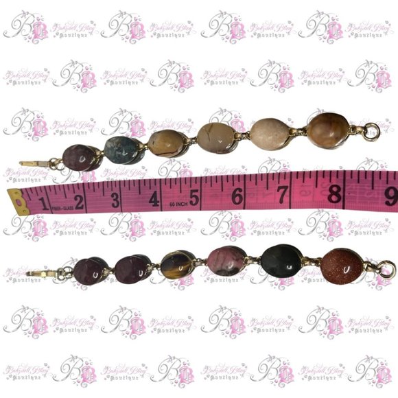 1940s scarab bracelet EGYPTIAN STYLE GOLD real gem stone healing crystals πβοΈ - Picture 9 of 12